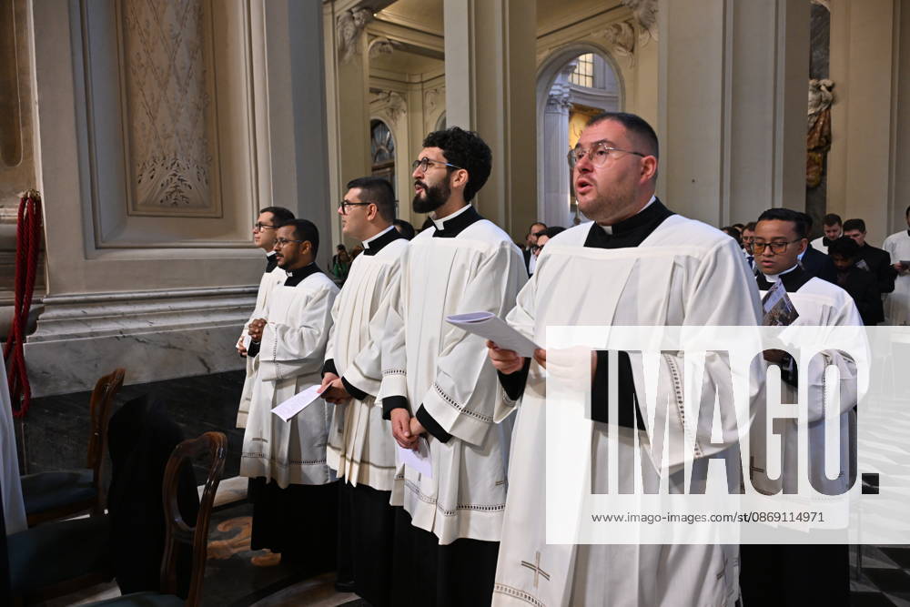 IPA89501583 - Italy, Rome, Vatican, October 10, 2026: Cardinal Baldo Reina celebrates a Mass for the ordination of deacons at St. John Lateran. Photograph by ALESSIA GIULIANI Catholic Press Photo