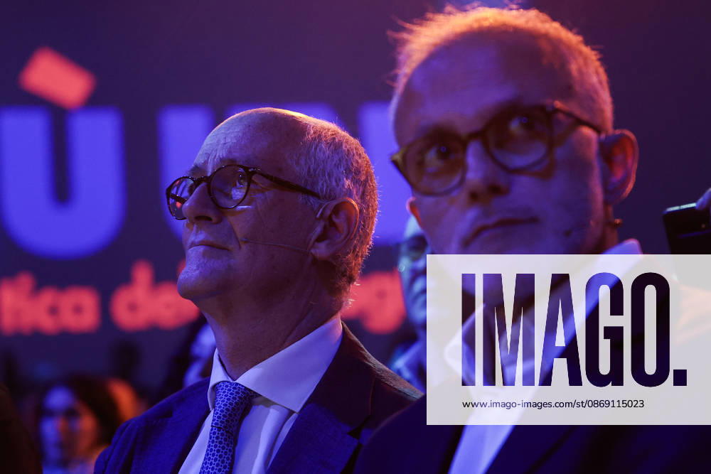 Ernesto Maria Ruffini and Franco Gabrielli during the National Assembly of Pio¹ Uno, Rome, 10 10 2026 Rome Italy - ZUMAa289 20261010_zia_a289_101