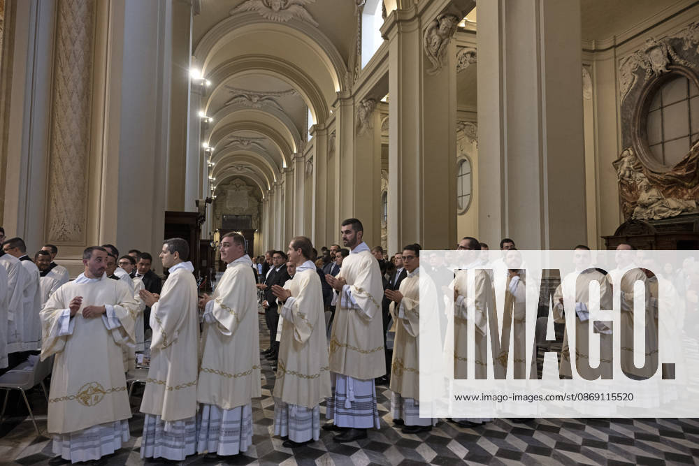 ITALY - ORDINATION -DIACONAL -2026 10 10 Italy, Rome, Vatican, October 10, 2026: Cardinal Baldo Reina celebrates a Mass for the ordination of deacons at St. John Lateran. - NO BOOKS