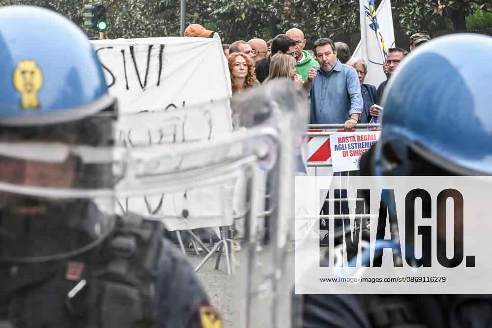 Deputy Prime Minister Matteo Salvini at the League rally Milan safer, stop social centers. Near the Lambretta Social Center, Via Rizzoli, 10 10 2026 Milan Milan Italy - ZUMAa289 20261010_zia_a289_034