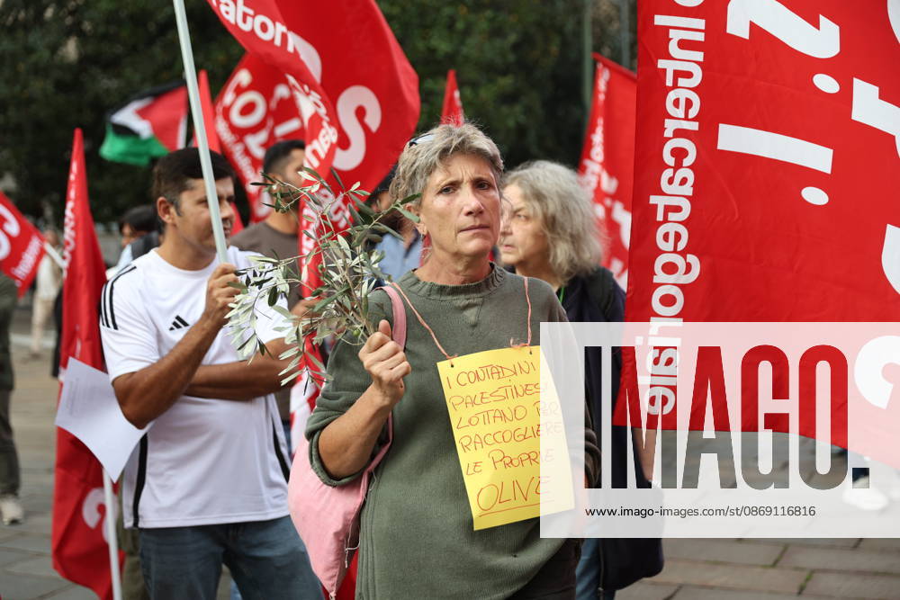 IPA89503901 - Milan, October 10, 2026, National Day of Mobilization, The end of genocide is the end of Zionism, marking the third anniversary of the start of the conflict in Gaza