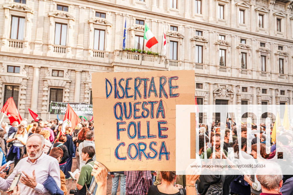 IPA89503719 - Milan, October 10, 2026 A protest organized by local No Data Centers committees to demand a halt to the construction and operation of new data centers in the province of Milan.