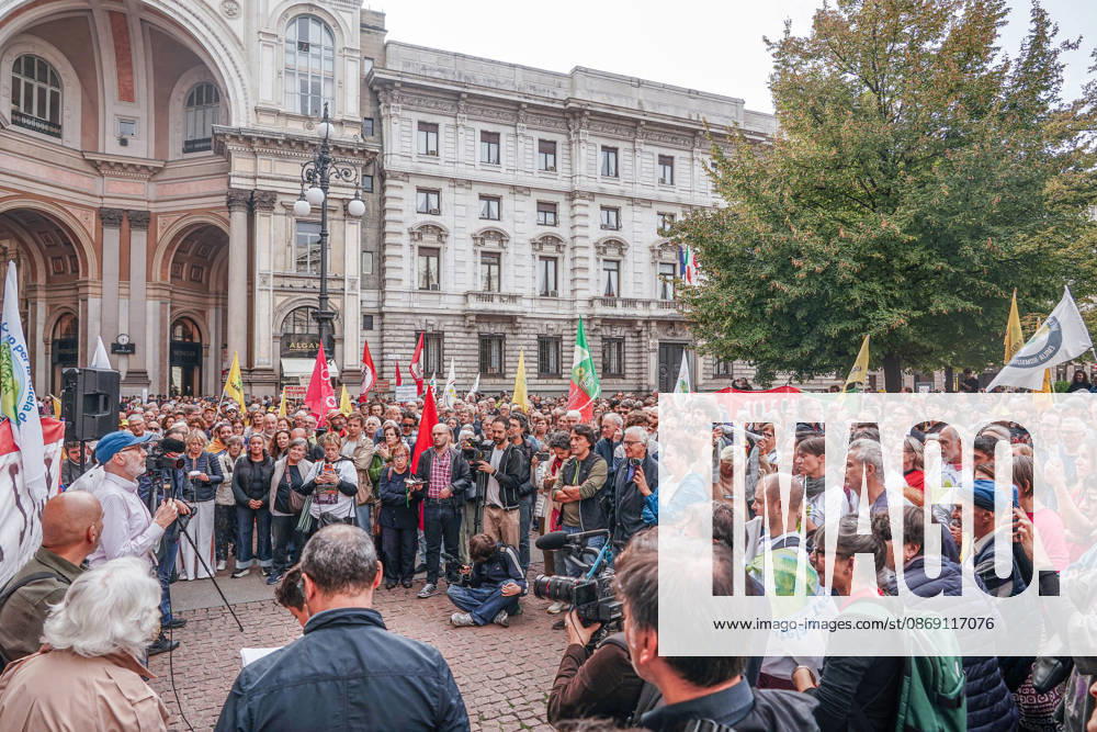 IPA89502985 - Milan, October 10, 2026 A protest organized by local No Data Centers committees to demand a halt to the construction and operation of new data centers in the province of Milan.