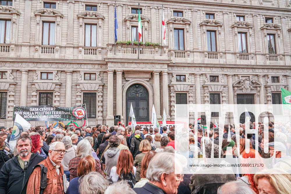 IPA89503028 - Milan, October 10, 2026 A protest organized by local No Data Centers committees to demand a halt to the construction and operation of new data centers in the province of Milan.