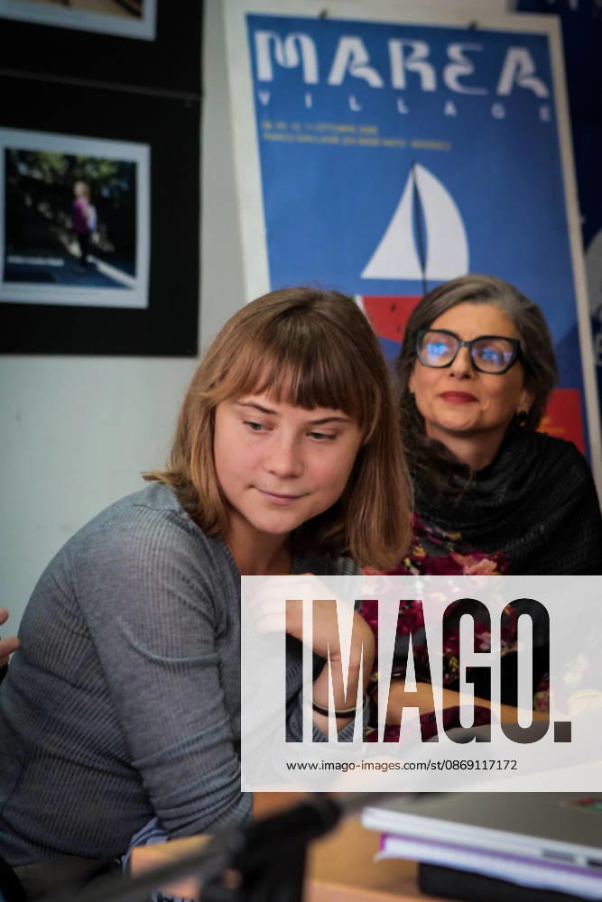 IPA89503815 - Naples, October 10, 2026: Conference at the former NATO base; Greta Thunberg in Bagnoli discussing the CPRs, and today at the march and the pro-PAL debate with Francesca Albanese (NeaPhoto Renato Esposito)
