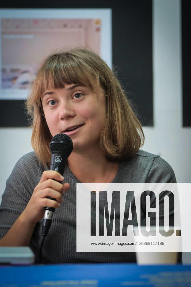 IPA89503816 - Naples, October 10, 2026 Conference at the former NATO base; Greta Thunberg in Bagnoli discussing the CPRs, and today at the march and the pro-Pal debate with Francesca Albanese (NeaPhoto Renato Esposito)