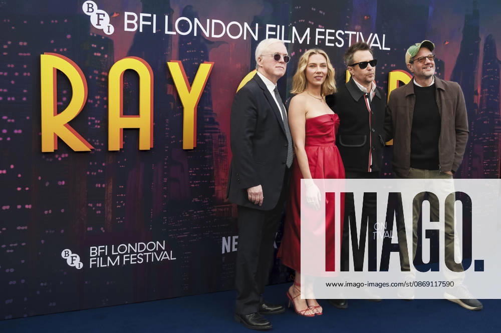 Brad Bird, Scarlett Johansson, Sam Rockwell, and Michael Giacchino at the premiere of the Netflix animated film *Ray Gunn* at the 70th BFI London Film Festival 2026 at the Royal Festival Hall in London, October 10, 2026 Foto:xJ.xEdwardsx xFuturexImagex gunn_6024