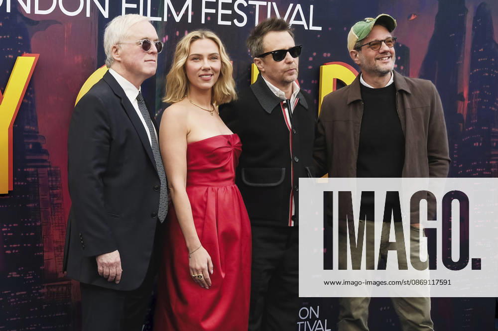 Brad Bird, Scarlett Johansson, Sam Rockwell, and Michael Giacchino at the premiere of the Netflix animated film *Ray Gunn* at the 70th BFI London Film Festival 2026 at the Royal Festival Hall in London, October 10, 2026 Foto:xJ.xEdwardsx xFuturexImagex gunn_6026