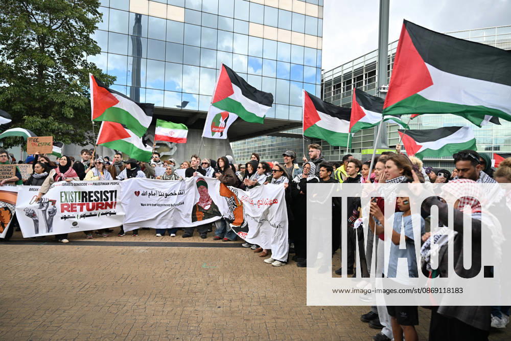 Demonstrators march in Brussels to commemorate Palestinians who lost their lives in Gaza BRUSSELS, BELGIUM - OCTOBER 10: Hundreds of demonstrators gather outside Brussels-Midi railway station before marching toward the Israeli Embassy to commemorate Palestinians who lost their lives in Gaza and call for political measures against Israel, in Brussels, Belgium, on October 10, 2026. Dursun Aydemir Anadolu Brussels Belgium. Editorial use only. Please get in touch for any other usage.