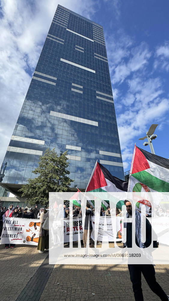 Demonstrators march in Brussels to commemorate Palestinians who lost their lives in Gaza BRUSSELS, BELGIUM - OCTOBER 10: Hundreds of demonstrators gather outside Brussels-Midi railway station before marching toward the Israeli Embassy to commemorate Palestinians who lost their lives in Gaza and call for political measures against Israel, in Brussels, Belgium, on October 10, 2026. Dursun Aydemir Anadolu Brussels Belgium. Editorial use only. Please get in touch for any other usage.
