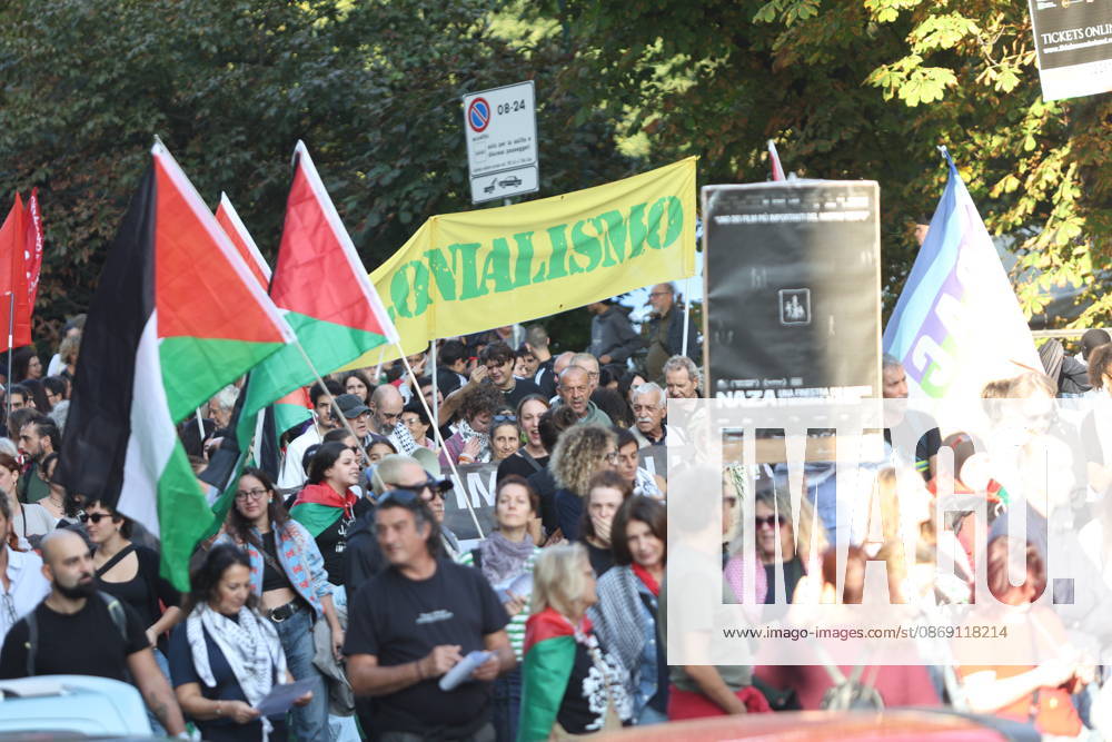 IPA89506018 - Milan, National Day of Mobilization: The End of Genocide Is the End of Zionism, marking the third anniversary of the start of the conflict in Gaza