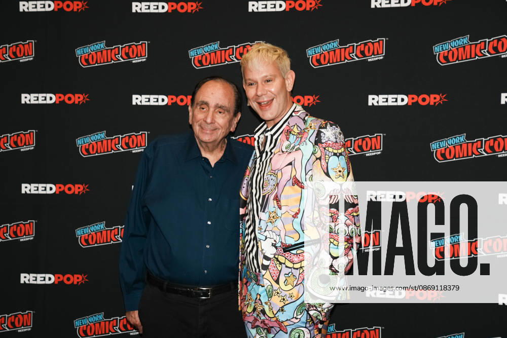 Writer R.L. STINE and drag queen and actor JIMBO pose for a photo as Tubi presents R.L. Stine s Pumpkin 2 at the 2026 NY Comic Con at the Javits Center on October 10, 2026 in New York. New York USA - ZUMAb148 20261010_zap_b148_017