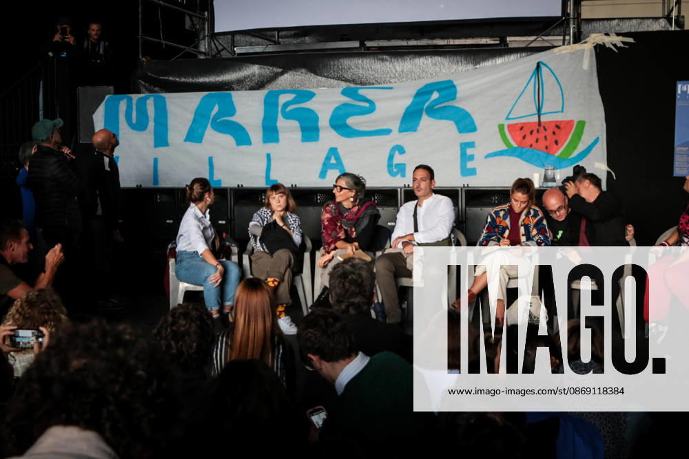 IPA89506284 - Naples, October 10, 2026: Conference at the former NATO base; Greta Thunberg in Bagnoli discussing the CPRs, and today at the march and the pro-PAL debate with Francesca Albanese (NeaPhoto Renato Esposito)