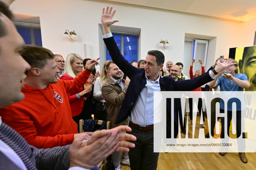 The two-day elections to municipal assemblies ended in the Czech Republic together with the first round of the elections to one-third of the Senate, at 2:00 p.m. on October 10, 2026. On the photo: Jan Grolich, Governor of South Moravia Region and Chairman of the KDU-CSL, celebrates at the KDU-CSL s central campaign headquarters following the elections in Slapanice, South Moravian Region. (CTKxPhoto VaclavxSalek) CTKPhotoP2026101005718 CTKPhotoP2026101005718