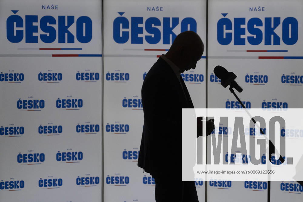 The two-day elections to municipal assemblies ended in the Czech Republic together with the first round of the elections to one-third of the Senate, at 2:00 p.m. on October 10, 2026. On the photo: chairman Martin Kuba speaks to reporters at the Nase Cesko movement campaign headquarters following the elections in Ceske Budejovice, South Moravian Region. (CTKxPhoto VaclavxPancer) CTKPhotoP2026101006708 CTKPhotoP2026101006708