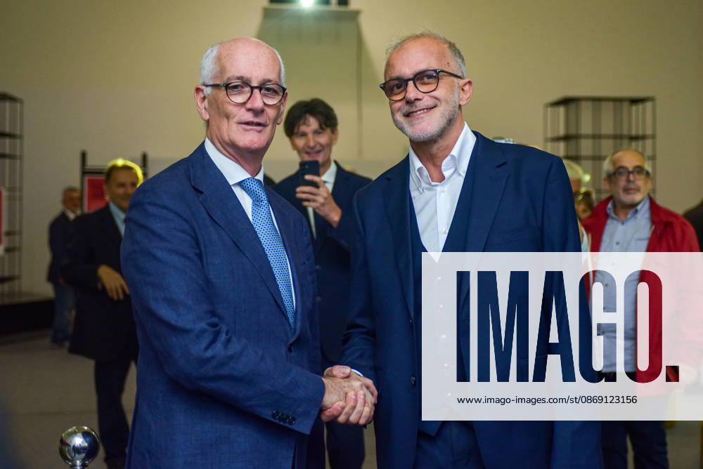 Ernesto Maria Ruffini (R) and Franco Gabrielli (L) together during the launch event of the new center-left political movement PiÃ¹ Uno at the Salone delle Colonne in Rome. Rome Italy - ZUMAs197 20261010_aaa_s197_164