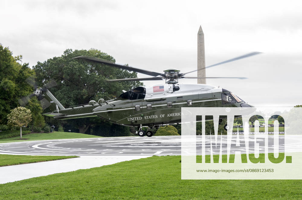 DC: Trump Departs for Clarksville, TN The new Marine One, a Sikorsky VH-92A Patriot helicopter, with United States President Donald J Trump aboard, departs the South Lawn of the White House in Washington, DC, USA, en route Clarksville, Tennessee on Saturday, October 10, 2026. The President will participate in a campaign rally for Tennessee Republican candidates on the ballot in November. Credit: Ron Sachs Pool via CNP Washington District of Columbia United States