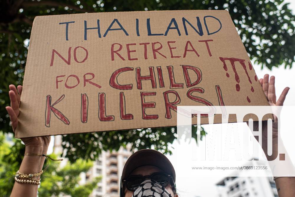 BANGKOK, THAILAND Ã¢â‚¬ OCTOBER 10, 2026: Pro-Palestine protesters and activists gather outside the Israeli Embassy in Bangkok to demand a permanent ceasefire in Gaza and express solidarity with the Palestinian people. The demonstration highlights calls for an end to hostilities in Gaza and continued international attention to the humanitarian situation affecting Palestinians. Protesters gathered outside the diplomatic mission to voice their demands and show support for Palestinians amid the ongoing conflict. The demonstration forms part of international solidarity actions calling for a ceasefire and greater protection for civilians in Gaza. Bangkok Thailand - ZUMAq101 20261010_zna_q101_159