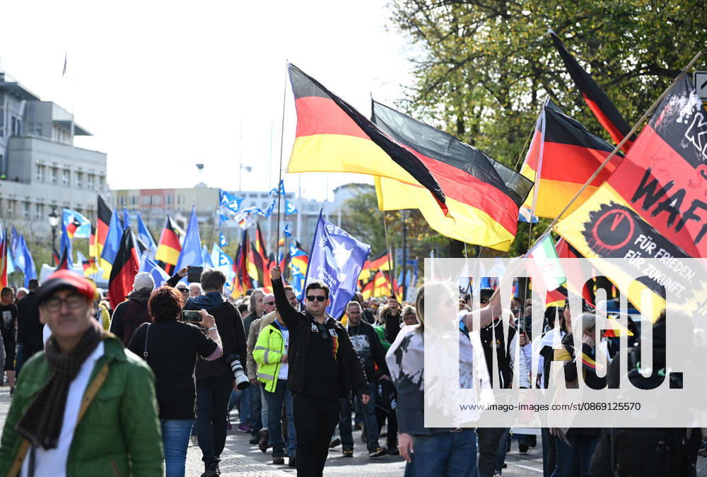 Rally of Projekt M1llion in Berlin BERLIN, GERMANY - OCTOBER 10: People take part in the Projekt M1llion anti-government protest in Berlin, Germany, on October 10, 2026. Volodymyr Sindieiev Anadolu Berlin Germany. Editorial use only. Please get in touch for any other usage.