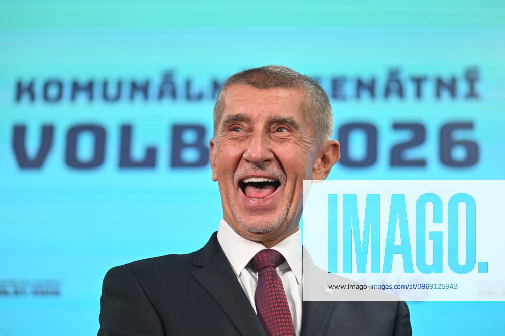 Senior government ANO movement, chairman Andrej Babis (photo) and first deputy chairman Karel Havlicek (not seen), gives press conference on results of the municipal and Senate elections in the afternoon at Centre for Movement Medicine, Prague 4 - Chodov, on October 10,2026. (CTKxPhoto MichaelaxRihova) CTKPhotoP2026101008291 CTKPhotoP2026101008291