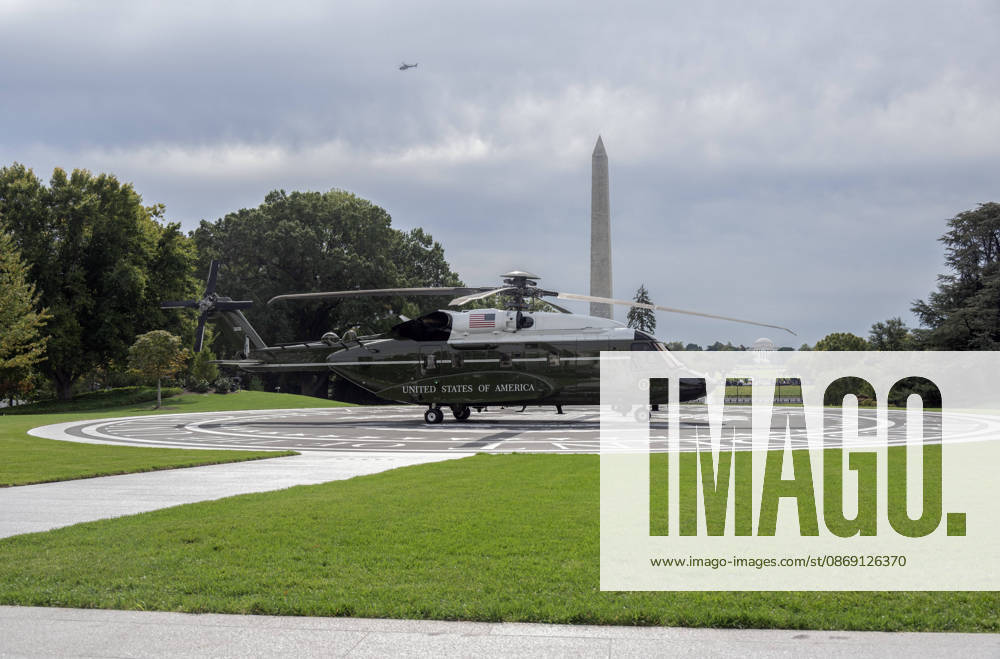 DC: Trump Departs for Clarksville, TN The new Marine One, a Sikorsky VH-92A Patriot helicopter, waits on the new helipad on the South Lawn of the White House in Washington, DC, USA, to ferry United States President Donald J Trump to Joint Base Andrews in Maryland en route to Clarksville, Tennessee on Saturday, October 10, 2026. The President will participate in a campaign rally for Tennessee Republican candidates on the ballot in November. Credit: Ron Sachs Pool via CNP Washington District of Columbia United States