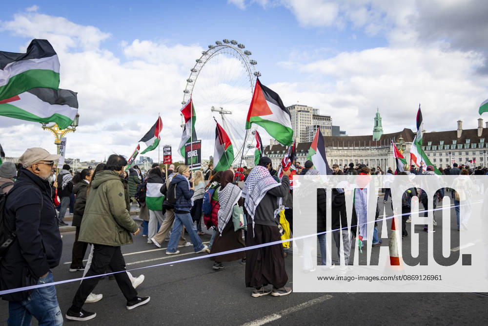 National March for Palestine Marks Three Years Since the Israel - Gaza War Began Central London, October 10, 2026 Pro-Palestine demonstrators took to the streets of Central London for the National March for Palestine, marking three years since the war in Gaza began in October 2023. Participants marched in solidarity with Palestinians, carrying Palestinian flags, banners and placards calling for an end to the conflict and highlighting the ongoing humanitarian crisis in Gaza., Credit:Zak Irfan Avalon