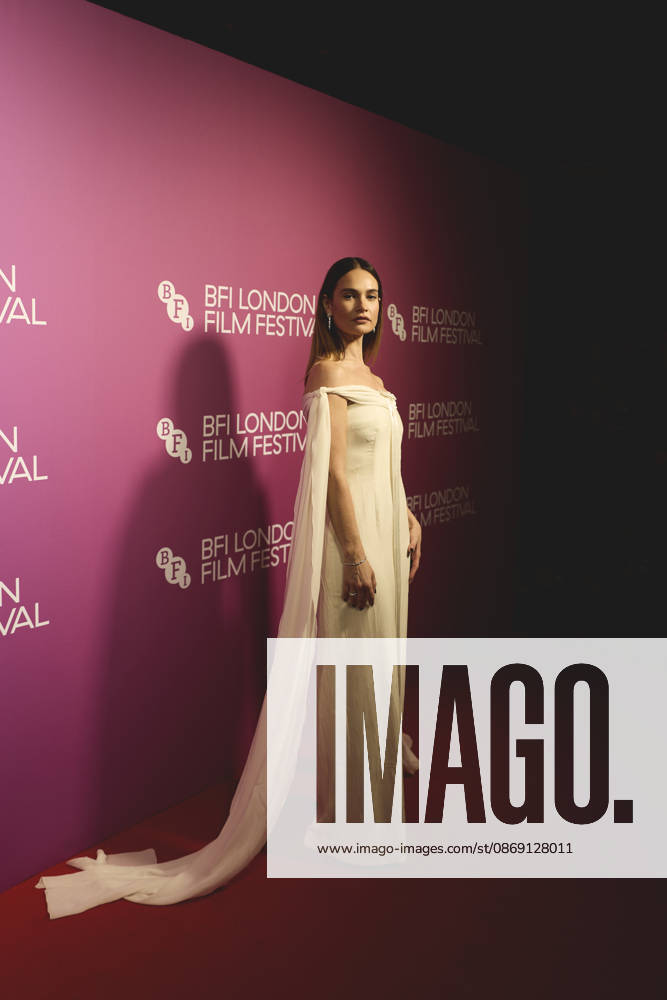 LILY JAMES attending the red carpet at the premier of the liberation at the BFI London Film Festival in london on October 9th London United Kingdom - ZUMAg279 20261010_zip_g279_037