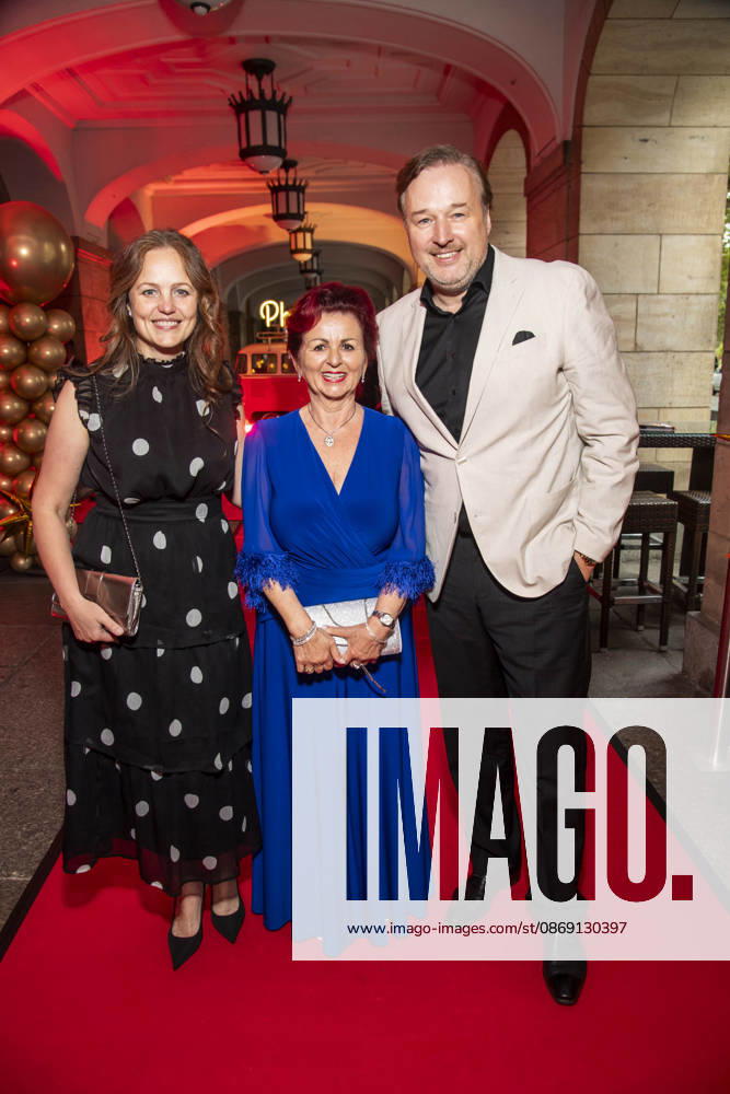 ABB HOPEGALA: Lidija Grossmann, Viola Klein, and Stephan Grossmann appear on the red carpet at the 2026 Hope Gala at the Schauspielhaus Dresden on October 10, 2026, in Dresden, Saxony, Germany