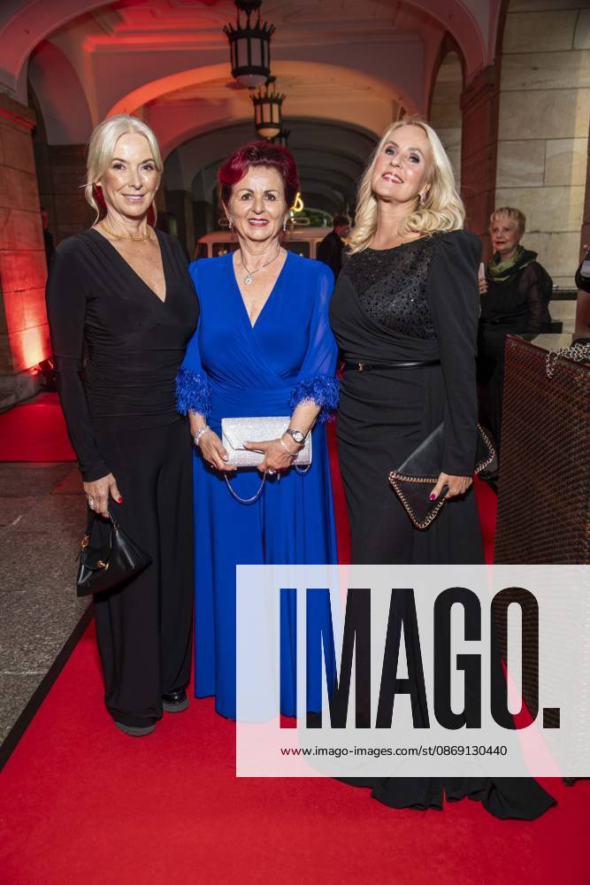 ABB HOPEGALA: Gesine Lippert, Viola Klein, and Anja Petzold appear on the red carpet at the 2026 Hope Gala at the Schauspielhaus Dresden on October 10, 2026, in Dresden, Saxony, Germany