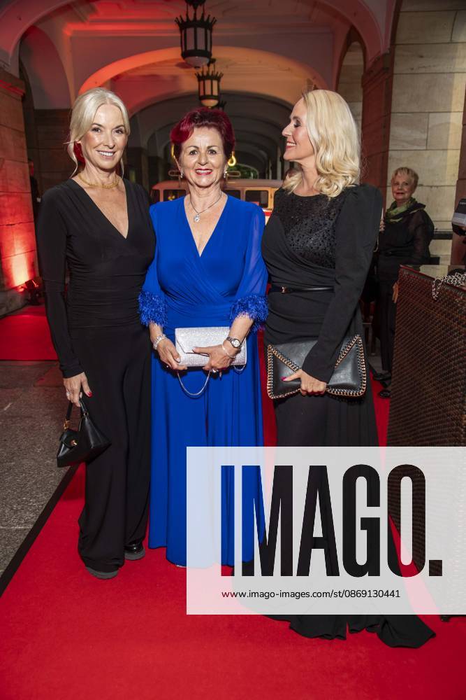 ABB HOPEGALA: Gesine Lippert, Viola Klein, and Anja Petzold appear on the red carpet at the 2026 Hope Gala at the Schauspielhaus Dresden on October 10, 2026, in Dresden, Saxony, Germany