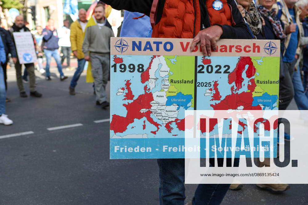 Demonstrators gather in Berlin for the Project M1llion rally against the German government. Participants take to the streets to voice their opposition to government policies, displaying banners and expressing their political demands. The demonstration brings together people seeking to make their concerns heard and draw public attention to their criticism of the country s political leadership. Berlin Germany - ZUMAc291 20261010_zip_c291_011