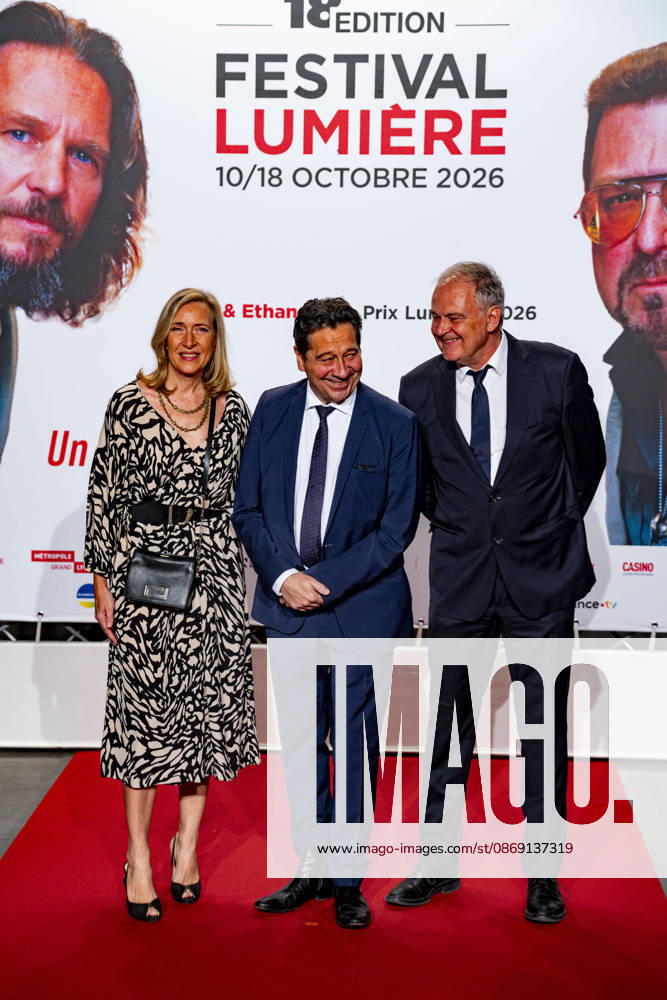 PEOPLE: Festival Lumiere - Lyon 10 10 2026 Madame Carion, Laurent Gerra and Christan Carion attend the opening ceremony of the 18th Festival Lumiere in Lyon (France) on October 10, 2026. Photo by Sandrine Thesillat PsNewZ