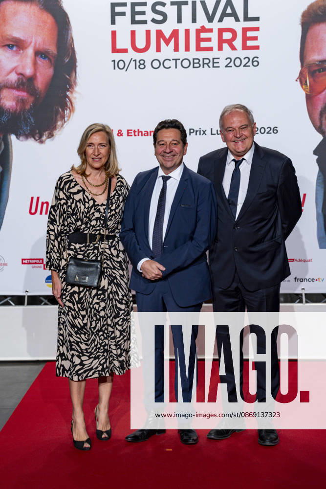 PEOPLE: Festival Lumiere - Lyon 10 10 2026 Madame Carion, Laurent Gerra and Christan Carion attend the opening ceremony of the 18th Festival Lumiere in Lyon (France) on October 10, 2026. Photo by Sandrine Thesillat PsNewZ