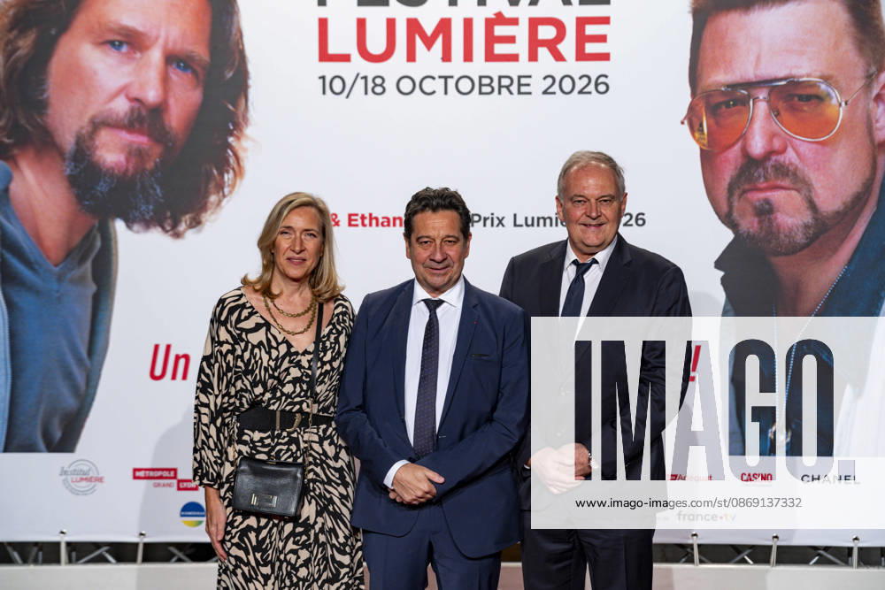 PEOPLE: Festival Lumiere - Lyon 10 10 2026 Madame Carion, Laurent Gerra and Christan Carion attend the opening ceremony of the 18th Festival Lumiere in Lyon (France) on October 10, 2026. Photo by Sandrine Thesillat PsNewZ