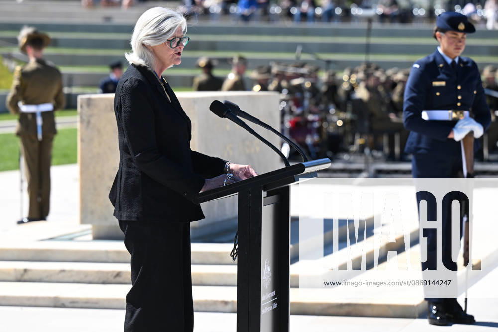 COMMEMORATIVE SERVICE OPERATION SLIPPER, Australian Governor-General Sam Mostyn delivers an address during a commemorative service recognising the 25th anniversary of Australian service in Afghanistan, at the Australian War Memorial in Canberra, Sunday, October 11, 2026. ( NO ARCHIVING CANBERRA AUSTRALIAN CAPITAL TERRITORY Australia