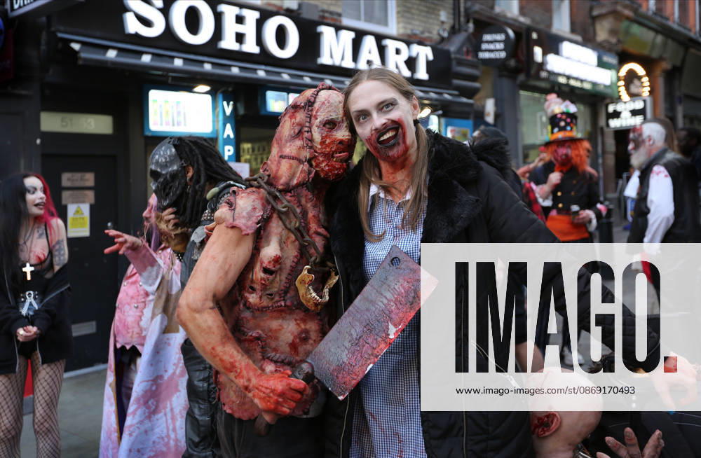 World Zombie Day In London, UK - 10 Oct 2026 Revellers dressed as zombies gather in the streets of Soho during the celebration. Supporters of World Zombie Day dressed in their best zombie attire and took to the streets and open spaces of London’s Soho district. The event started in the United States in 2006 and raises money through donations for charities like The Dead Good Club that helps people keep abreast of fast changing technologies like AI and digital media. London United Kingdom