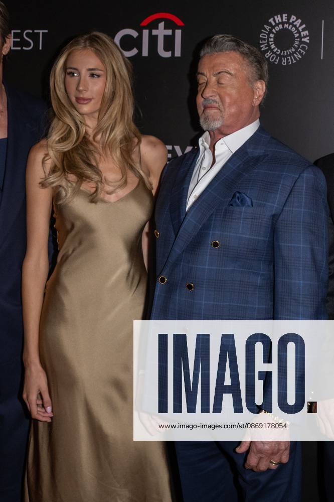 (L-R) Scarlet Rose Stallone and Sylvester Stallone attend.screening of Tulsa King during PaleyFest NY 2026 at The Paley Museum on October 10, 2026 in New York City. New York United States - ZUMAs197 20261010_aaa_s197_684