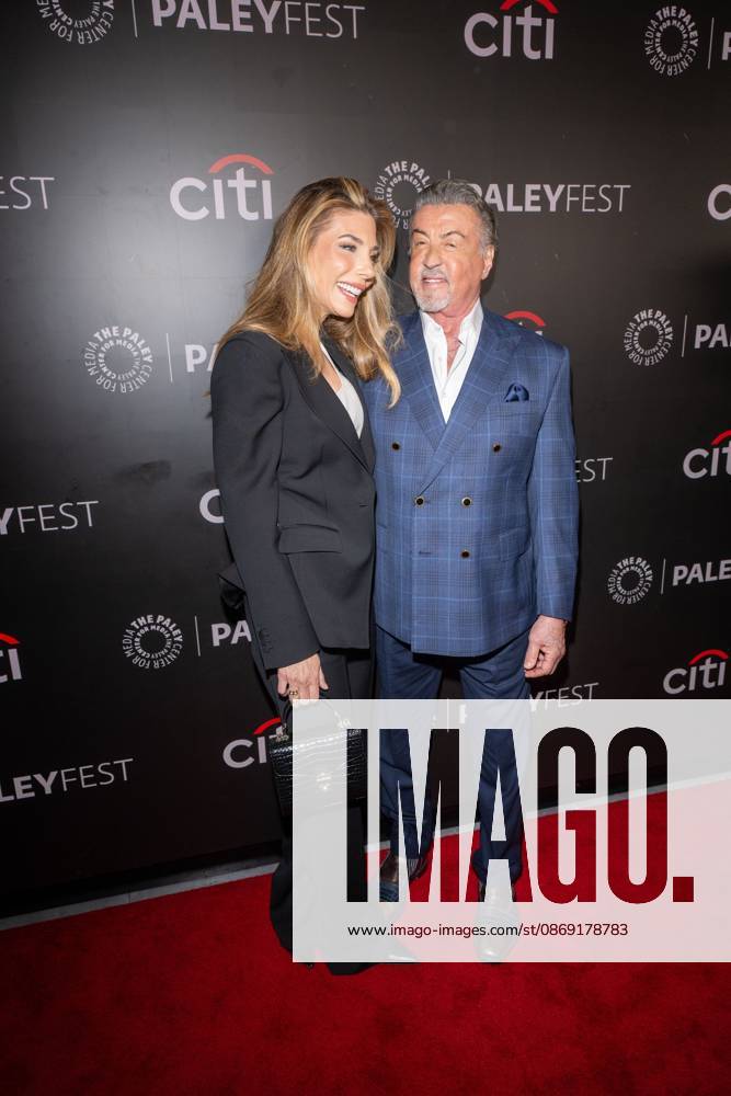 (L-R) Jennifer Flavin and Sylvester Stallone attend.screening of Tulsa King during PaleyFest NY 2026 at The Paley Museum on October 10, 2026 in New York City. New York United States - ZUMAs197 20261010_aaa_s197_709