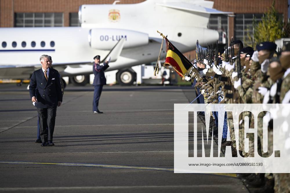 King Philippe - Filip of Belgium pictured at the official departure ceremony ahead of a state visit of the Belgian King and Queen to Kazakhstan, on Sunday 11 October 2026, at Melsbroek military airport. The first State Visit of Belgium s royal couple in central Asia from 11 to 14 October 2026, aims to highlight bilateral cooperation in the economic, academic, and cultural fields. JASPERxJACOBS 189424576
