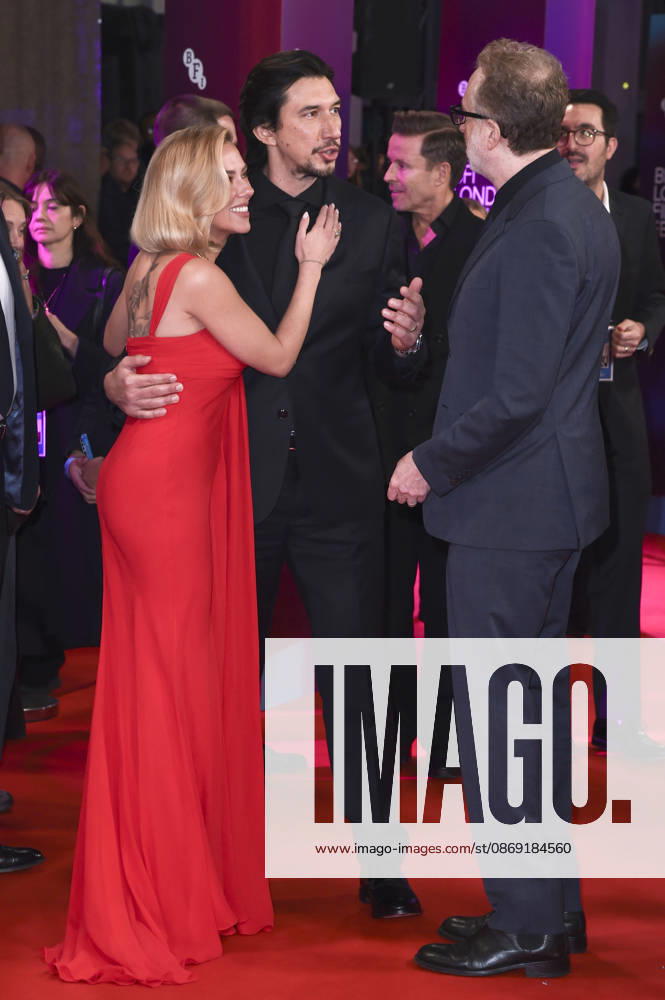 Scarlett Johansson, Adam Driver, and James Gray at the premiere of the film *Paper Tiger* at the 70th BFI London Film Festival 2026 at the Royal Festival Hall in London, October 10, 2026 Foto:xS.xFuturexImagex paper_6045
