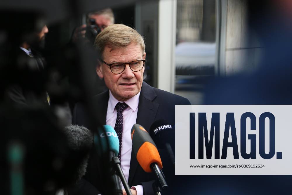 Berlin, Germany, October 11, 2026; Konrad Adenauer House; CDU Committee Meeting; Federal Minister of Foreign Affairs Johann Wadephul (CDU) delivering a statement