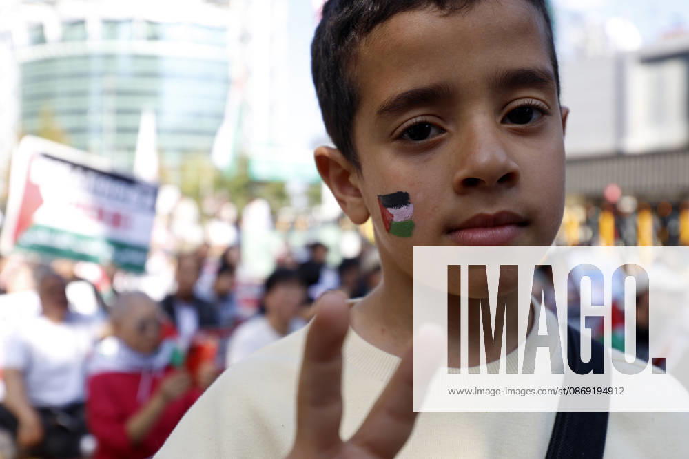 Protest condemning Gaza conflict in Seoul A child with the Palestinian flag painted on their face attends a protest against Israel s attacks in the Gaza Strip, in Seoul, South Korea, on October 11, 2026 . The rally was held aa part of the Global Action for Palestine, a coordinated international mobilization held on October 10 11 marking three years since the 2023 Hamas attacks and the ensuing war. Seoul South Korea