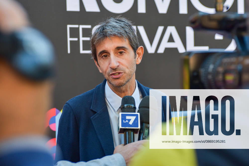 Fratelli d Italia politician and MP Giovanni Donzelli speaks to the press during the Rumore Festival 2026 at Acquario Romano in Rome on October 11, 2026. Rome Italy - ZUMAn299 20261011_zip_n299_003