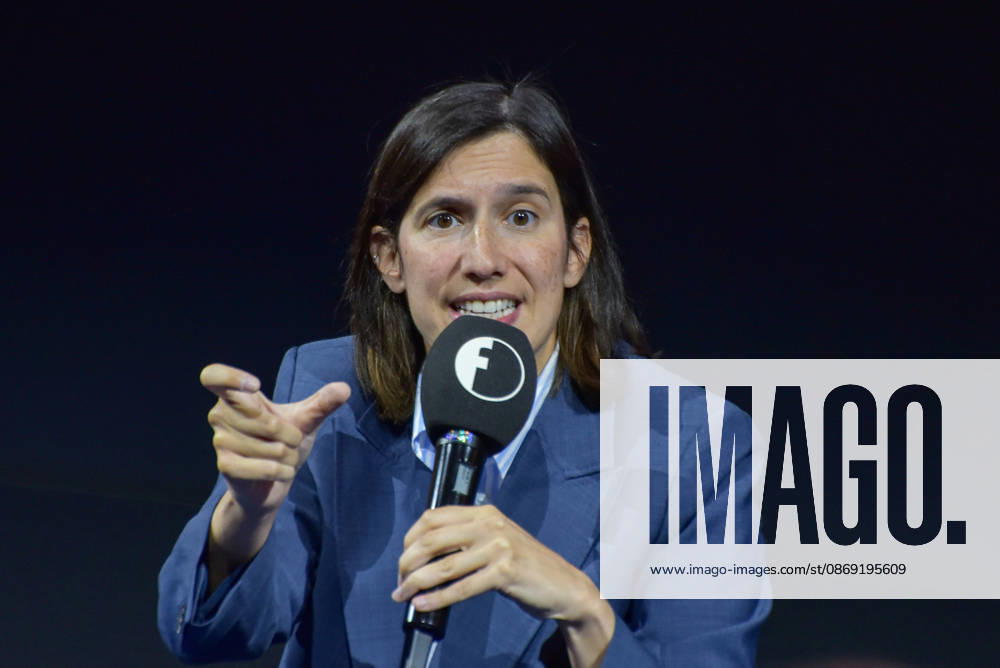 Partito Democratico Secretary Elly Schlein speaks during the panel Faccia a Faccia con i politici at the Rumore Festival 2026 at Acquario Romano in Rome on October 11, 2026. Rome Italy - ZUMAn299 20261011_zip_n299_030