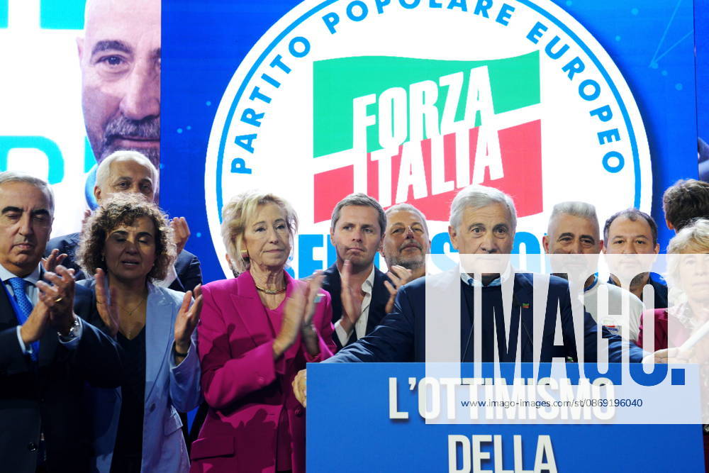 IPA89549812 - Milan, October 11, 2026, Forza Italia Event: L’ottimismo della Volontà at the East End Studios on Via Mecenate, featuring Maurizio Gasparri, Dolors Monserrrat, Lettizia Moratti, Matteo Perego, Antonio Tajani, and Stefania Crazi