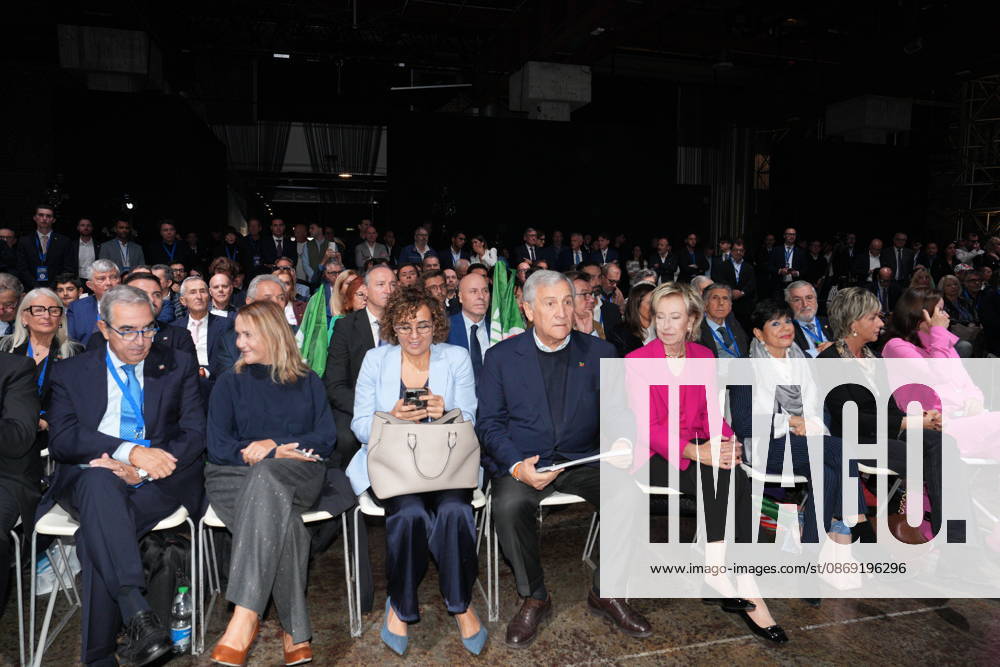 IPA89549629 - Milan, October 11, 2026, Forza Italia Event: The Optimism of Will at the East End Studios on Via Mecenate, featuring Maurizio Gasparri, Dolors Montserrat, Antonio Tajani, and Letizia Moratti