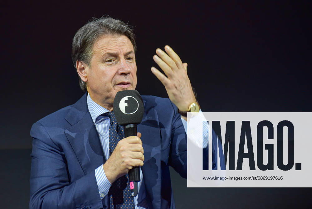 Political leaders Elly Schlein, Giuseppe Conte, Nicola Fratoianni, and Giovanni Donzelli take part in the panel Faccia a Faccia con i politici with Fanpage.it journalists during the Rumore Festival 2026 at Acquario Romano. - 11 Oct 2026 Movimento 5 Stelle President Giuseppe Conte speaks during the panel Faccia a Faccia con i politici at the Rumore Festival 2026 at Acquario Romano in Rome. Rome Italy