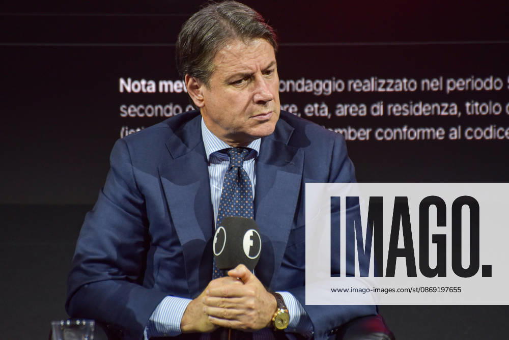 Political leaders Elly Schlein, Giuseppe Conte, Nicola Fratoianni, and Giovanni Donzelli take part in the panel Faccia a Faccia con i politici with Fanpage.it journalists during the Rumore Festival 2026 at Acquario Romano. - 11 Oct 2026 Movimento 5 Stelle President Giuseppe Conte speaks during the panel Faccia a Faccia con i politici at the Rumore Festival 2026 at Acquario Romano in Rome. Rome Italy