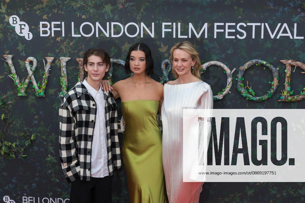 Wildwood Premiere at BFI London Film Festival LONDON, UNITED KINGDOM - OCTOBER 11: (L-R) Jacob Tremblay, Peyton Elizabeth Lee and Carey Mulligan attend the premiere of Wildwood during the 70th BFI London Film Festival at the Royal Festival Hall in London, United Kingdom on October 11, 2026. Wiktor Szymanowicz Anadolu London United Kingdom. Editorial use only. Please get in touch for any other usage.