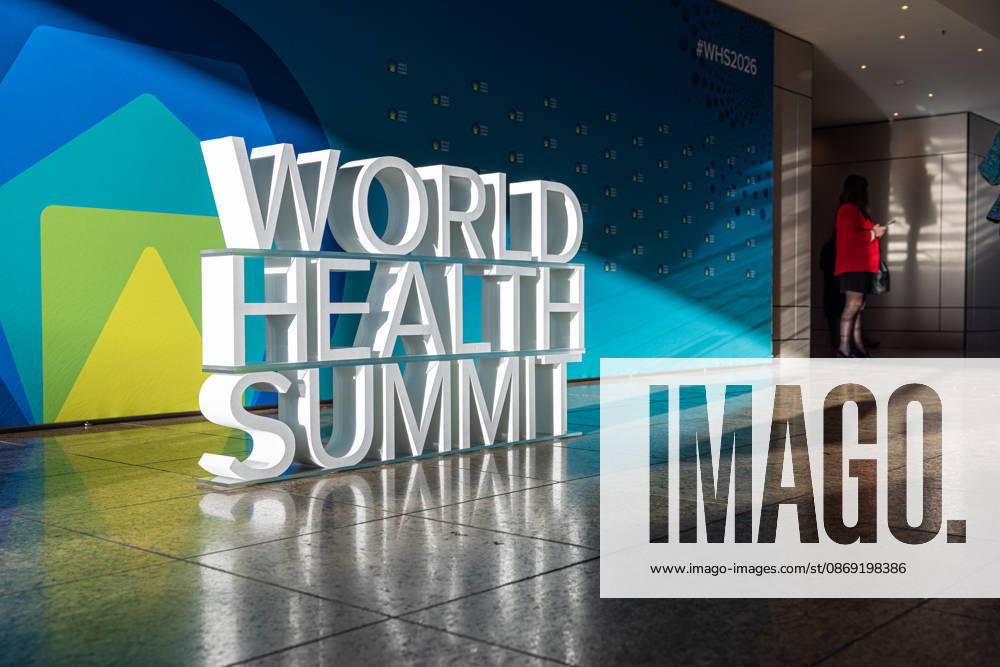 World Health Summit 2026: Global Health Policy, Germany, Berlin, October 11, 2026. A 3D sign for the World Health Summit at the InterContinental Hotel in Berlin, where the international health summit is taking place.